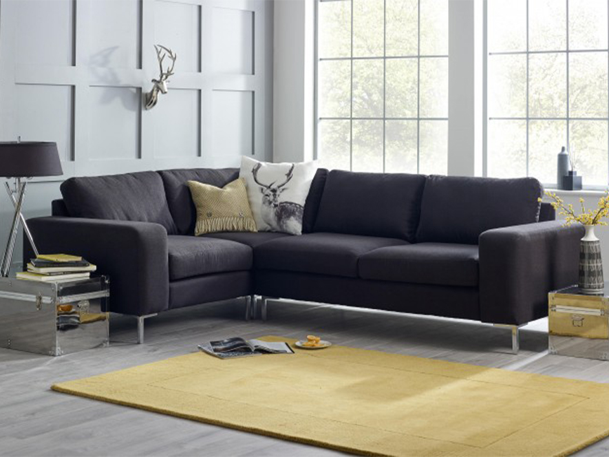 Wellington Charcoal Corner Sofa The English Interiors Company