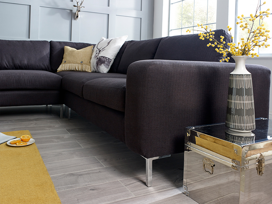 Wellington Charcoal Corner Sofa The English Interiors Company