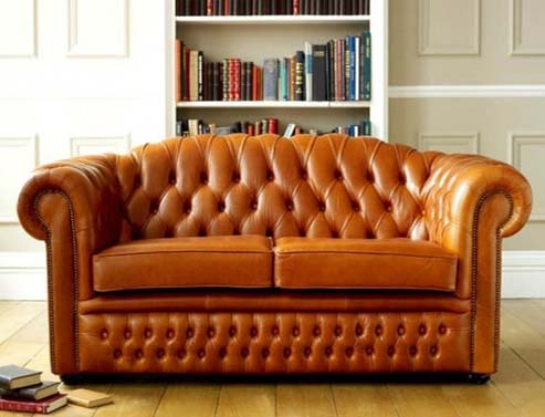Ashford Leather Buttoned Sofa