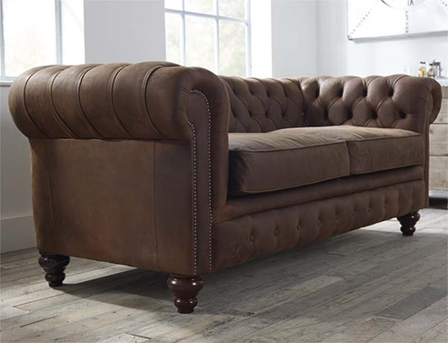 Burwood Leather Chesterfield Sofa