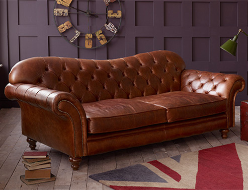 Crompton Leather Vintage Sofa