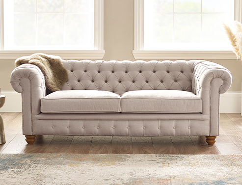 Burwood Fabric Chesterfield Sofa