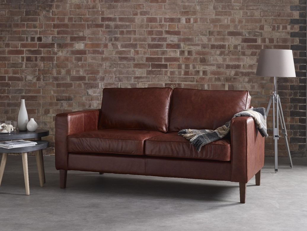 Drake Simple Leather Sofa