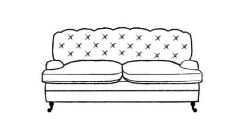 Harris Fabric Chesterfield Sofabed 2.5 Seater