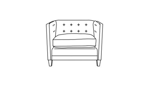 Lovell Retro Fabric Sofa Chair