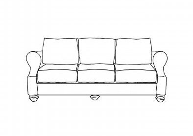 Churchill Fabric Sofa 4 Seater