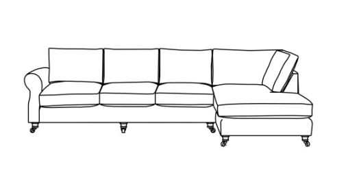Churchill Leather Chaise 4 x Sofa 