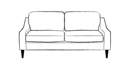 Hildred Fabric Sofa 3 Seater
