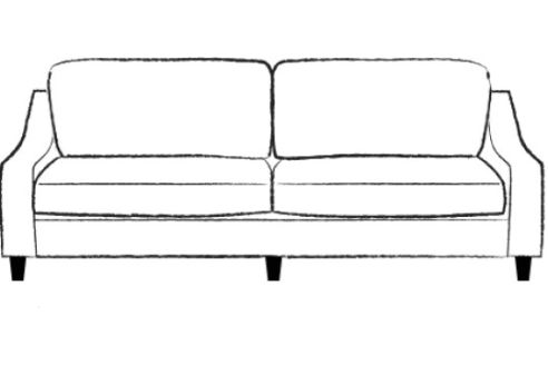 Hildred Fabric Sofa 4 Seater