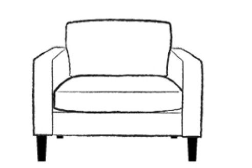 Drake Simple Sofa 1.5 Seater