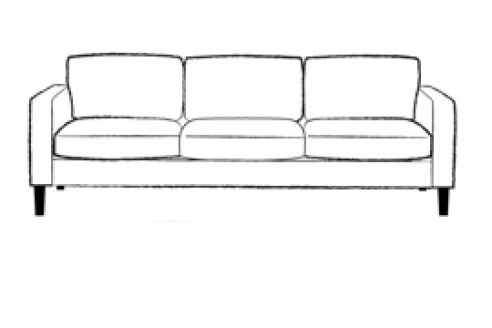 Drake Simple Sofa 4 Seater