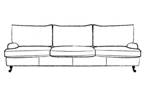 Holbeck Fabric Sofa 4 Seater