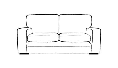 Abbey Fabric Lounge Sofa 2.5 Seater