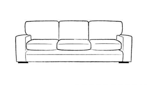 Abbey Fabric Lounge Sofa 4 Seater