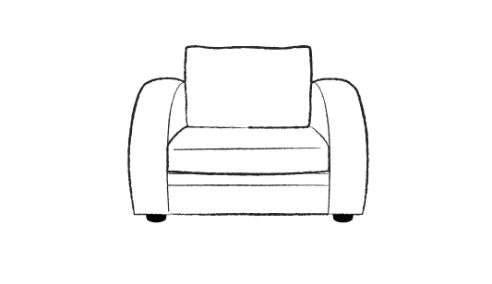 Art Deco Sofa 1.5 Seater