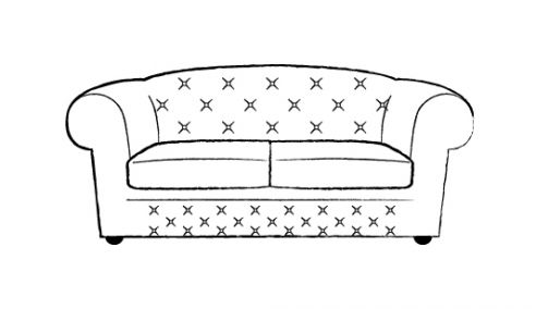 Ashford Leather Buttoned Sofa 2 Seater