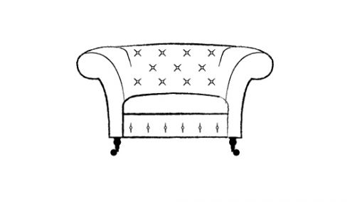 Calvert Luxury Fabric Sofa Chair