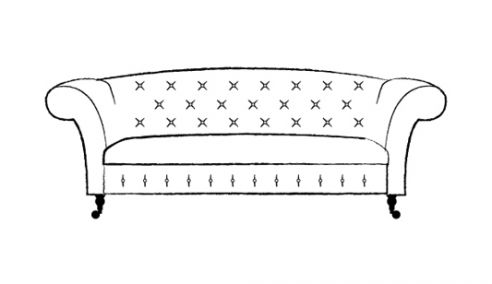 Calvert Luxury Fabric Sofa 3 Seater