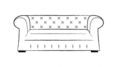 Ludlow Fabric Chesterfield Sofa 2 Seater