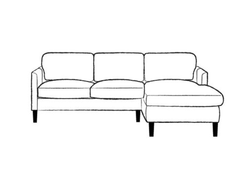 Columbus Fabric 2.5 x Chaise Sofa