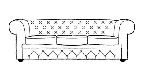 Darlington Fabric Chesterfield Sofa 4 Seater