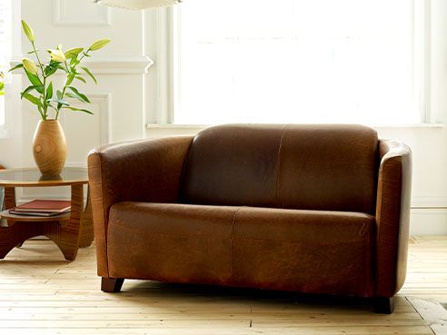 Hudson Leather 2 Seater Tub Chair