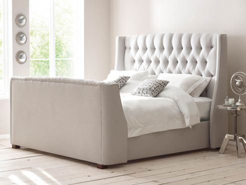 Orwell Emperor Buttoned Sleigh Bed