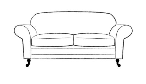 Rochester Designer Fabric Sofa 2 Seater