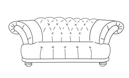 St Edmund Fabric Sofa 2 Seater