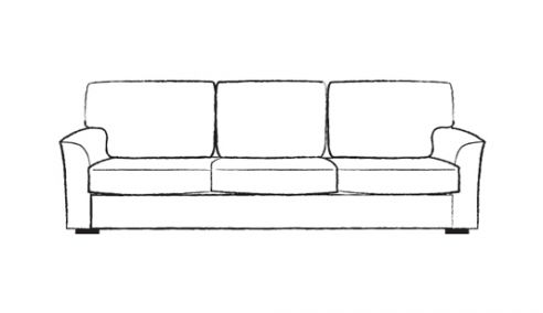 Torino Comfy Fabric Sofa 4 Seater