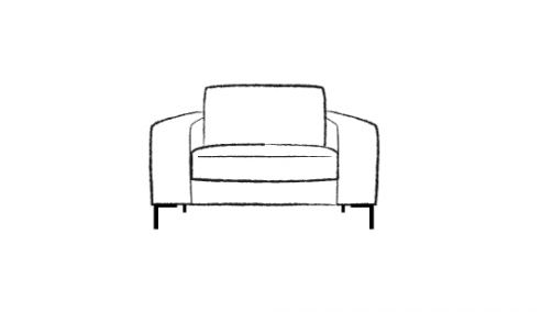 Wellington Contemporary Fabric Sofa 1.5 Seater