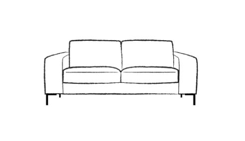 Wellington Contemporary Leather Sofa 3 Seater