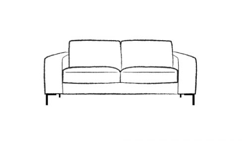 Wellington Contemporary Leather Sofa 2.5 Seater