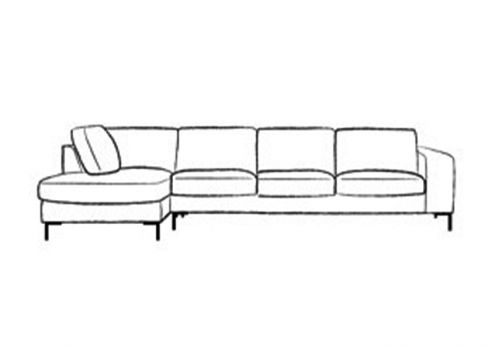 Wellington Fabric 4x Chaise Sofa