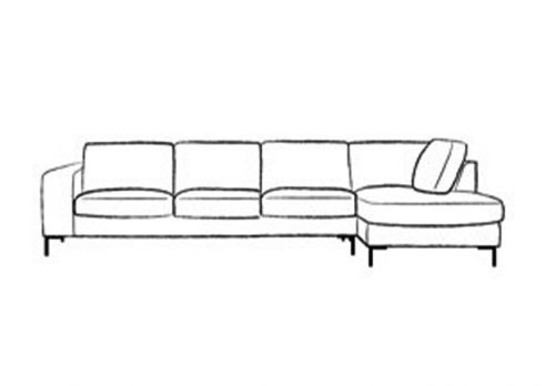 Wellington Leather 4x Chaise Sofa