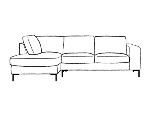 Wellington Fabric 3.5x Chaise Sofa